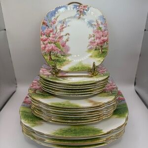 Royal Albert Blossom Time Salad Plates 7 3/4" set of 8